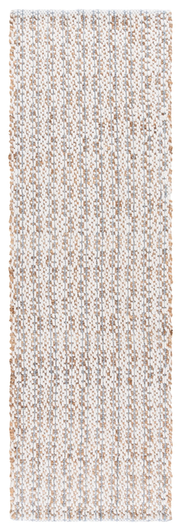 Safavieh Natural Hand-loomed Area Rug In Timeless Ivory – Elegant, Eco-friendly Décor For Any Room Natural ,Light Blue 50% Jute 45% Wool,& 5% Pet Nfb225m-8