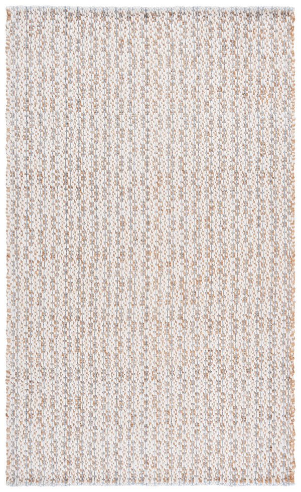 Safavieh Natural Hand-loomed Runner Rug - Eco-friendly Jute & Wool Blend For Timeless Home Décor Appeal Natural ,Light Blue 50% Jute 45% Wool,& 5% Pet Nfb225m-5