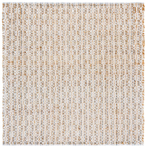 Safavieh Natural Hand-loomed Runner Rug - Eco-friendly Jute & Wool Blend For Timeless Home Décor Appeal Natural ,Light Blue 50% Jute 45% Wool,& 5% Pet Nfb225m-6sq