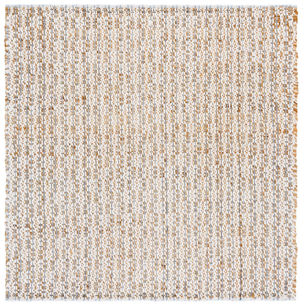 Safavieh Natural Hand-loomed Runner Rug - Eco-friendly Jute & Wool Blend For Timeless Home Décor Appeal Natural ,Light Blue 50% Jute 45% Wool,& 5% Pet Nfb225m-6sq