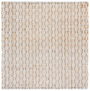 Safavieh Natural Hand-loomed Area Rug In Timeless Ivory – Elegant, Eco-friendly Décor For Any Room Natural ,Light Blue 50% Jute 45% Wool,& 5% Pet Nfb225m-8