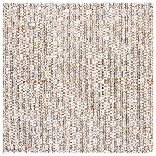 Safavieh Natural Hand-loomed Runner Rug - Eco-friendly Jute & Wool Blend For Timeless Home Décor Appeal Natural ,Blue 50% Jute 45% Wool,& 5% Pet Nfb225n-6sq