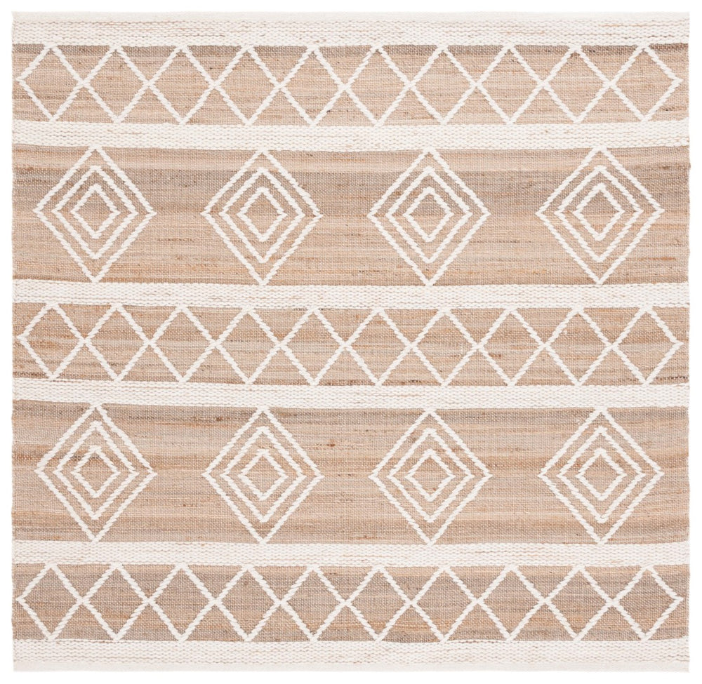Safavieh Natural Fiber 276 Hand Woven 60% Jute, 20% Wool, 20% Cotton Natural Fiber Rug Natural / Ivory NFB276Z-8