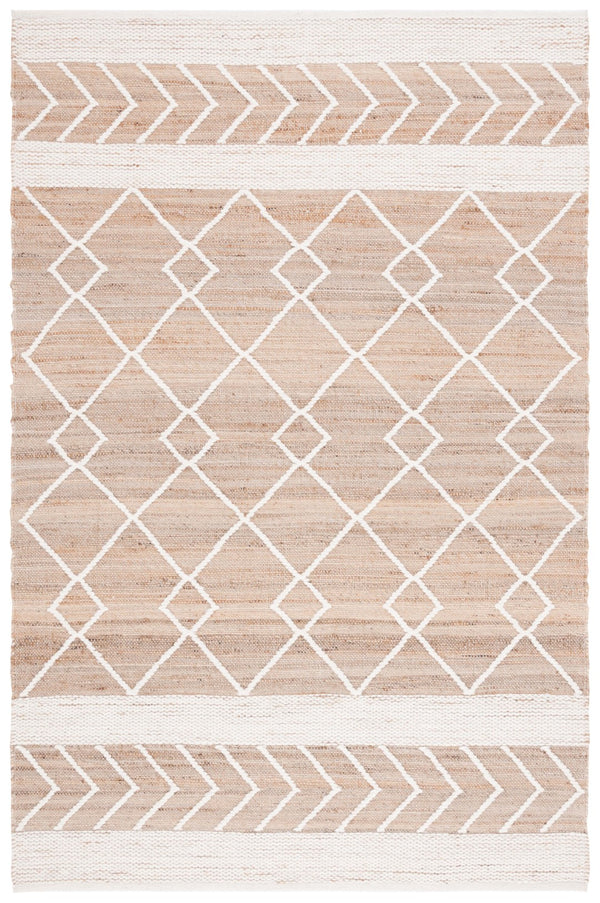 Safavieh Natural Fiber 277 Hand Woven 60% Jute, 20% Wool, 20% Cotton Natural Fiber Rug Natural / Ivory NFB277A-8