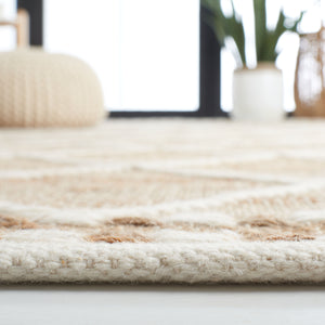 Safavieh Natural Fiber 278 Hand Woven 60% Jute, 20% Wool, 20% Cotton Natural Fiber Rug Natural / Ivory NFB278A-8