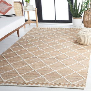 Safavieh Natural Fiber 278 Hand Woven 60% Jute, 20% Wool, 20% Cotton Natural Fiber Rug Natural / Ivory NFB278A-8