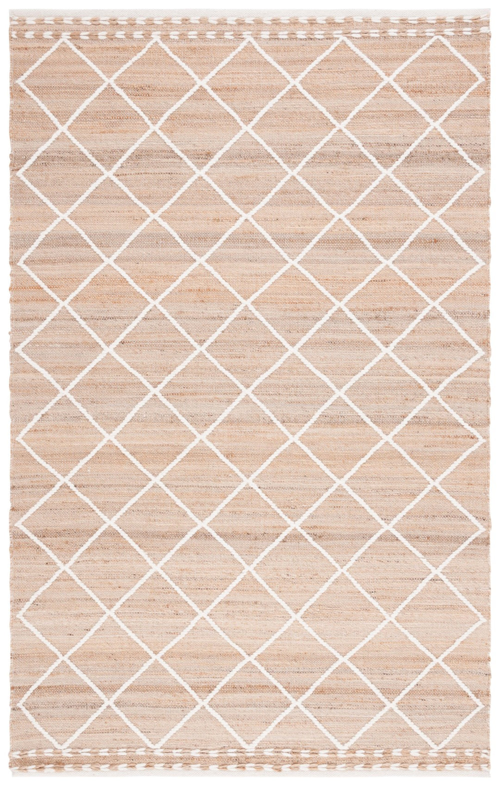 Safavieh Natural Fiber 278 Hand Woven 60% Jute, 20% Wool, 20% Cotton Natural Fiber Rug Natural / Ivory NFB278A-8