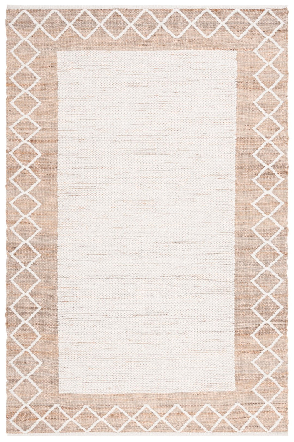 Safavieh Natural Fiber 279 Hand Woven 60% Jute, 20% Wool, 20% Cotton Natural Fiber Rug Natural / Ivory NFB279A-8