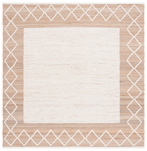 Safavieh Natural Fiber 279 Hand Woven 60% Jute, 20% Wool, 20% Cotton Natural Fiber Rug Natural / Ivory NFB279A-6SQ
