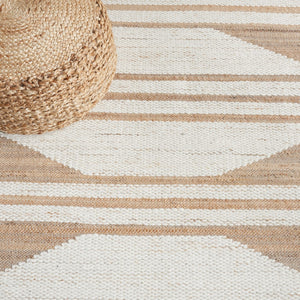 Safavieh Natural Fiber 280 Hand Woven 60% Jute, 20% Wool, 20% Cotton Natural Fiber Rug Natural / Ivory NFB280A-8