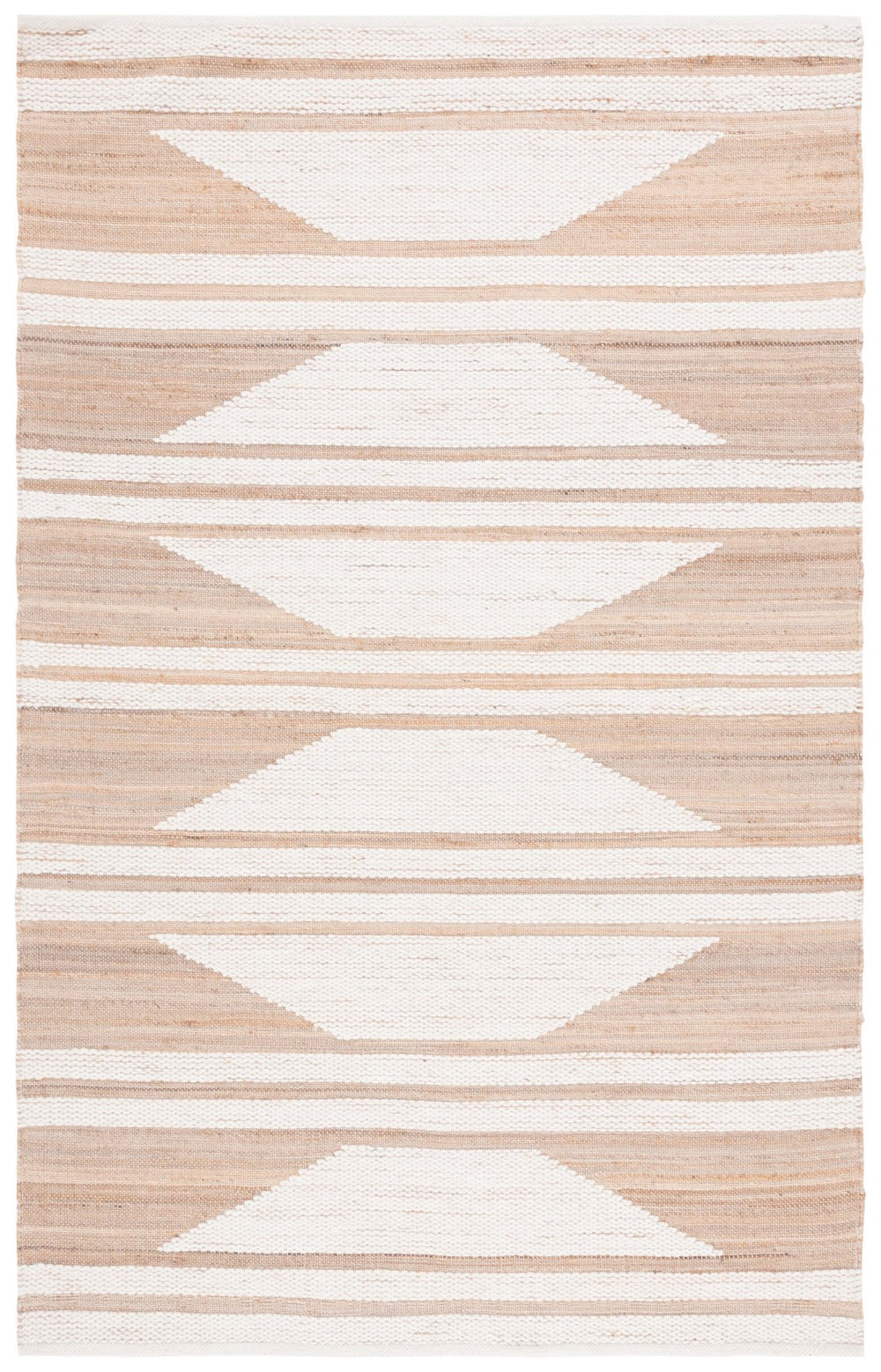 Safavieh Natural Fiber 280 Hand Woven 60% Jute, 20% Wool, 20% Cotton Natural Fiber Rug Natural / Ivory NFB280A-8