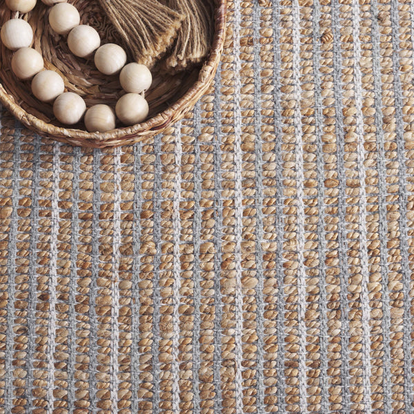 Safavieh Natural Handwoven Runner Rug - Eco-friendly Jute & Cotton Blend For Stylish Home Décor & Comfort Natural ,Grey 60% Jute 40% Cotton Nfb326f-5