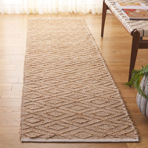 Safavieh Natural Handwoven Area Rug - Sustainable Jute & Cotton Blend With Timeless Diamond Design For Style Natural 60% Jute 40% Cotton Nfb327a-4