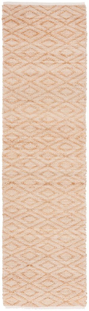 Safavieh Natural Handwoven Runner Rug - Elegant Geometric Design In Organic Jute & Cotton For Timeless Style Natural 60% Jute 40% Cotton Nfb327a-29