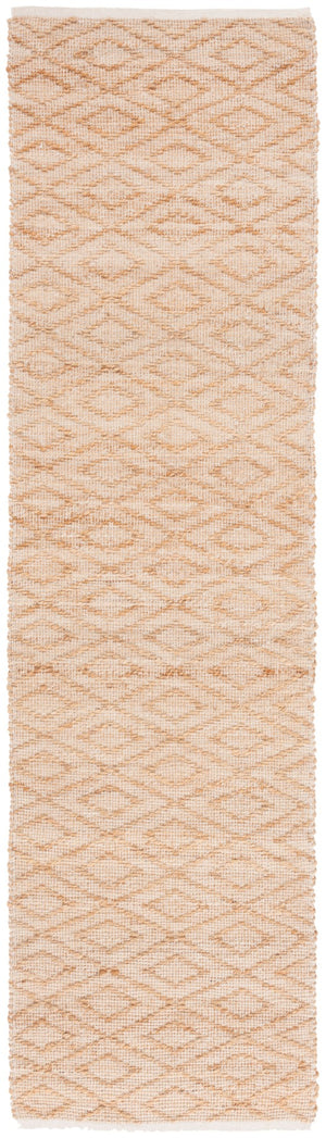 Safavieh Natural Handwoven Area Rug - Sustainable Jute & Cotton Blend With Timeless Diamond Design For Style Natural 60% Jute 40% Cotton Nfb327a-4