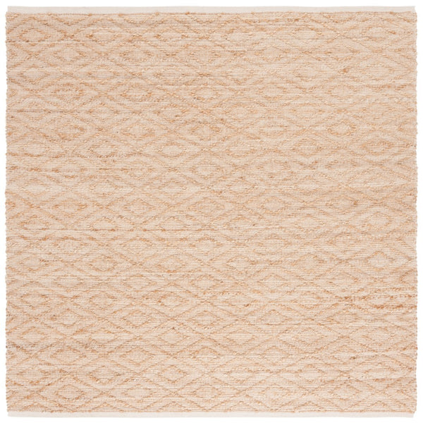 Safavieh Natural Handwoven Area Rug - Sustainable Jute & Cotton Blend With Timeless Diamond Design For Style Natural 60% Jute 40% Cotton Nfb327a-4