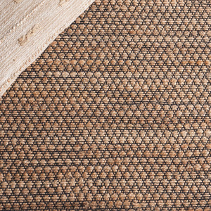 Safavieh Natural Fiber Area Rug - Handwoven Artisan Craftsmanship For Rustic Elegance In Any Space Natural ,Black 60% Jute & 40% Cotton Nfb328z-6
