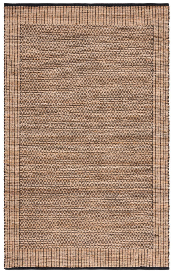 Safavieh Natural Fiber Area Rug - Handwoven Artisan Craftsmanship For Rustic Elegance In Any Space Natural ,Black 60% Jute & 40% Cotton Nfb328z-6