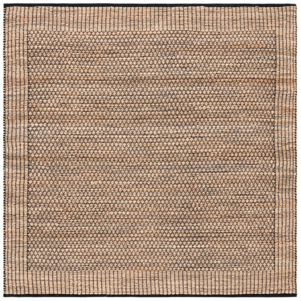 Safavieh Natural Fiber Area Rug - Handwoven Artisan Craftsmanship For Rustic Elegance In Any Space Natural ,Black 60% Jute & 40% Cotton Nfb328z-6