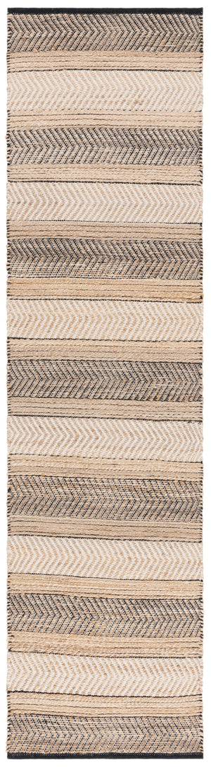 Safavieh Natural Fiber Handwoven Area Rug - Luxurious Jute & Cotton Blend For Elegant Home Décor Style Natural ,Black 60% Jute & 40% Cotton Nfb329z-29
