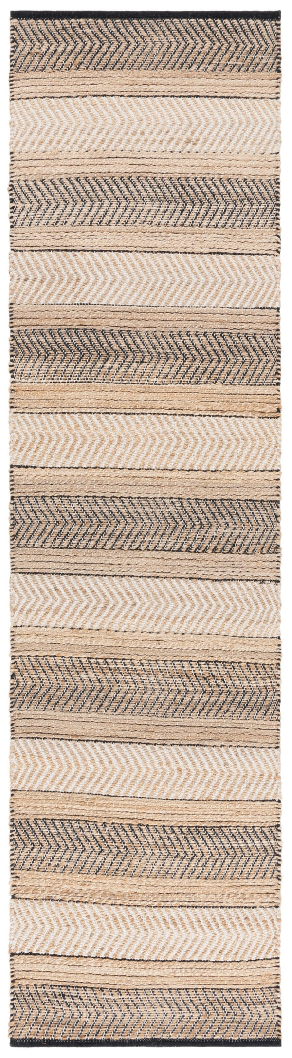 Safavieh Natural Fiber Handwoven Area Rug - Luxurious Jute & Cotton Blend For Elegant Home Décor Style Natural ,Black 60% Jute & 40% Cotton Nfb329z-29