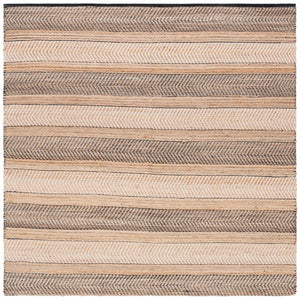 Safavieh Natural Fiber Area Rug - Handwoven Elegance And Comfort In Luxurious Jute And Cotton Blend Design Natural ,Black 60% Jute & 40% Cotton Nfb329z-8