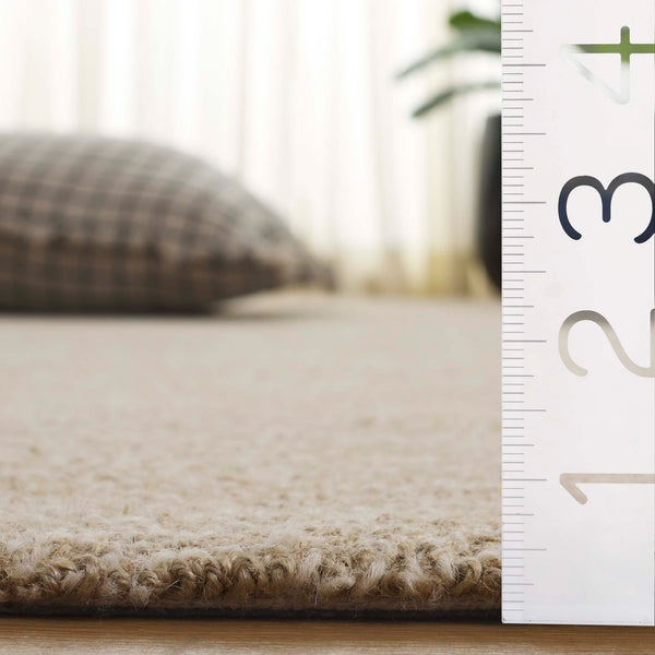 Safavieh Natural Fiber Hand-tufted Area Rug - Eco-friendly Jute & Cotton Blend, Elegant Home Décor Accent Natural ,Bleach 80% Jute 20% Cotton Nfb353c-6