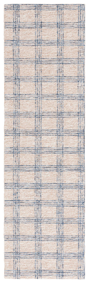 Safavieh Natural Fiber 426m Blue Beige Runner Rug - Hand-tufted, Stylish Plaid Design For Modern Spaces Blue ,Beige 50% Wool,30% Jute,20% Cotton Nfb426m-28