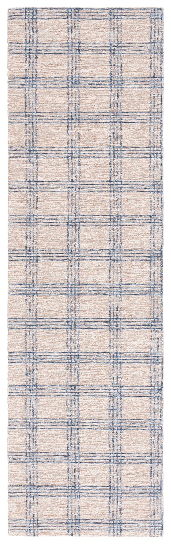 Safavieh Natural Fiber 426m Blue Beige Runner Rug - Hand-tufted, Stylish Plaid Design For Modern Spaces Blue ,Beige 50% Wool,30% Jute,20% Cotton Nfb426m-28