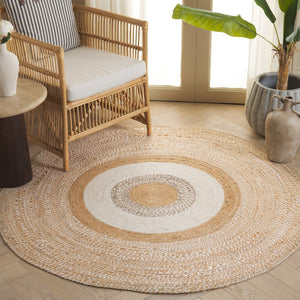 Safavieh Natural Handwoven Jute Area Rug – Artisanal Craftsmanship For Rustic Charm In Any Space Natural ,Ivory Jute Nfb525a-6r