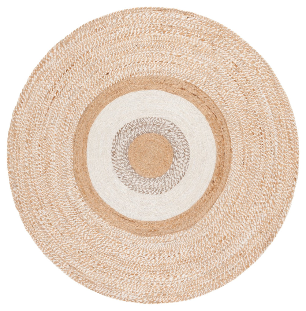 Safavieh Natural Jute Round Area Rug - Hand-woven Elegance With Timeless Craftsmanship For Home Decor Natural ,Ivory Jute Nfb525a-5r