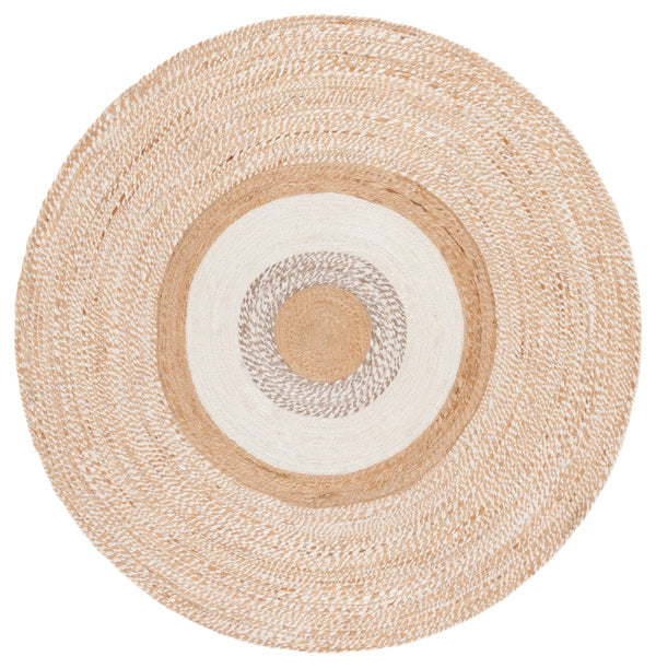 Safavieh Natural Jute Round Area Rug - Hand-woven Elegance With Timeless Craftsmanship For Home Decor Natural ,Ivory Jute Nfb525a-5r