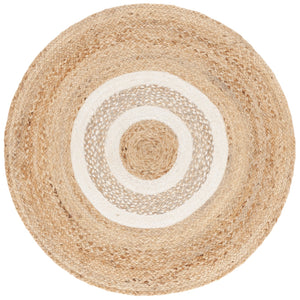 Safavieh Natural Round Area Rug - Handwoven Jute In Elegant Design For Modern Living Spaces And Cozy Decor Natural ,Ivory Jute Nfb528a-3r