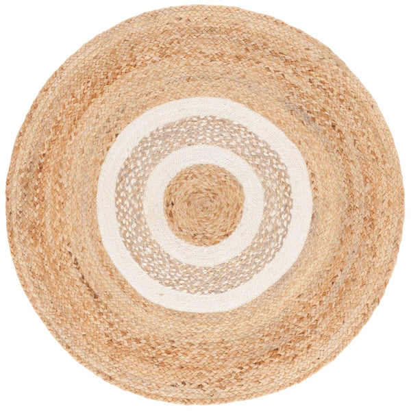 Safavieh Natural Handwoven Jute Area Rug - Elegant Artisan Craftsmanship For Timeless Home Décor Charm Natural ,Ivory Jute Nfb528a-4r