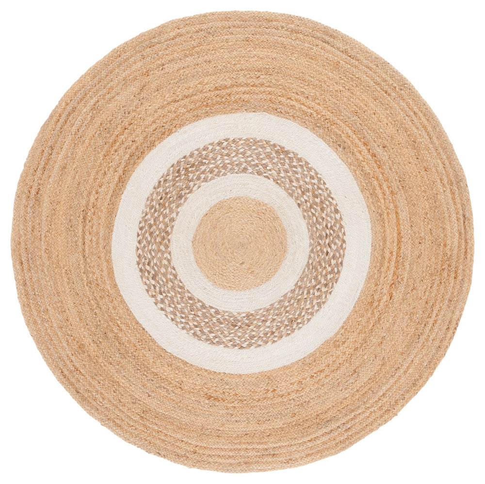 Safavieh Natural Round Area Rug - Handwoven Jute In Elegant Design For Modern Living Spaces And Cozy Decor Natural ,Ivory Jute Nfb528a-5r