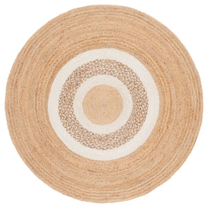 Safavieh Natural Round Area Rug - Handwoven Jute In Elegant Design For Modern Living Spaces And Cozy Decor Natural ,Ivory Jute Nfb528a-5r