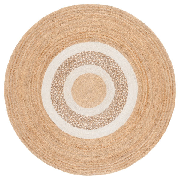 Safavieh Natural Handwoven Jute Area Rug - Elegant Artisan Craftsmanship For Timeless Home Décor Charm Natural ,Ivory Jute Nfb528a-4r