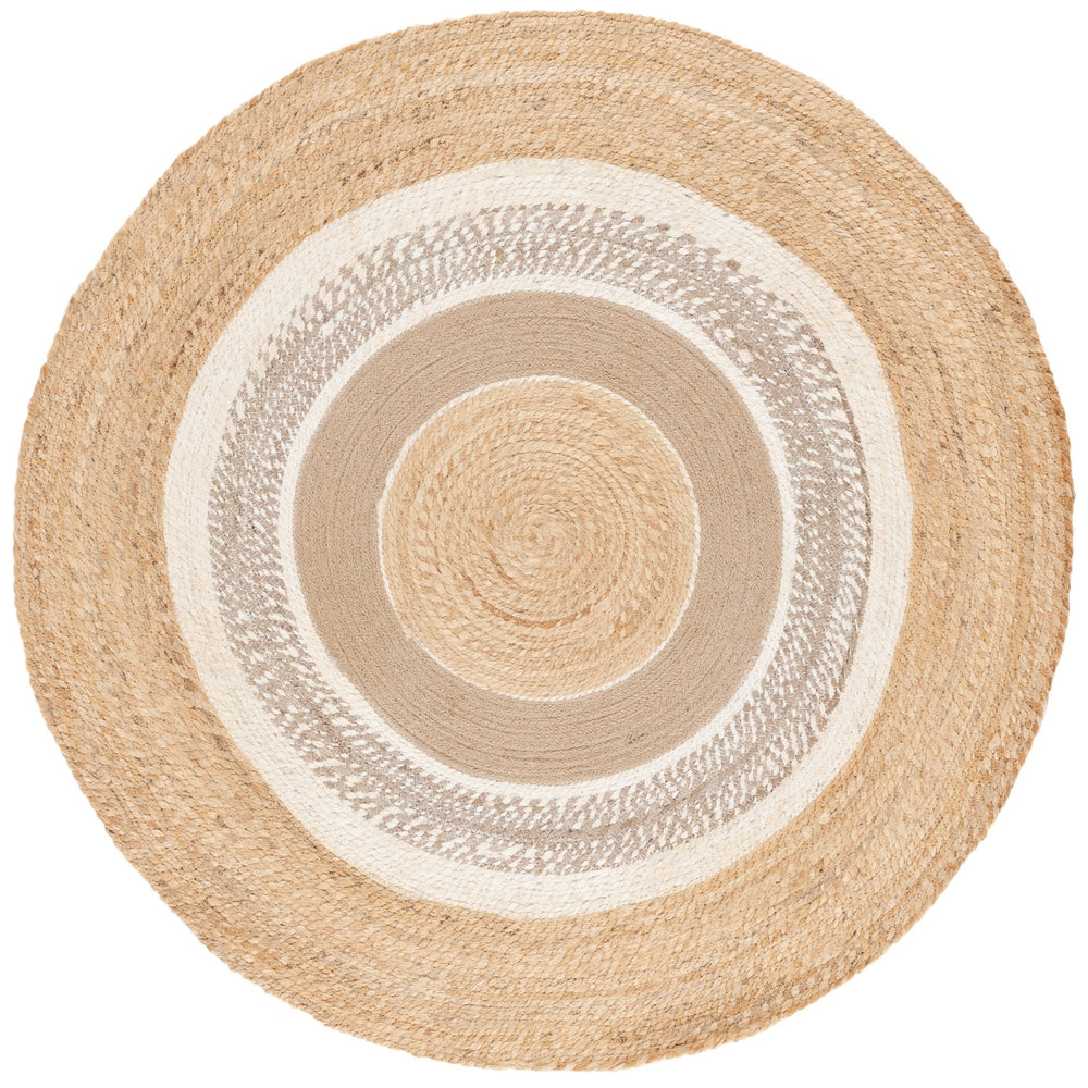 Safavieh Natural Fiber Handwoven Round Area Rug - Timeless Jute Elegance For Living Room Or Bedroom Decor Natural ,Ivory Jute Nfb529a-3r
