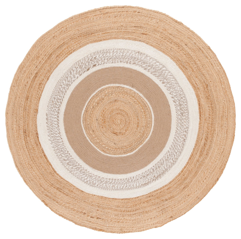 Safavieh Natural Fiber Handwoven Round Area Rug - Timeless Jute Elegance For Living Room Or Bedroom Decor Natural ,Ivory Jute Nfb529a-3r