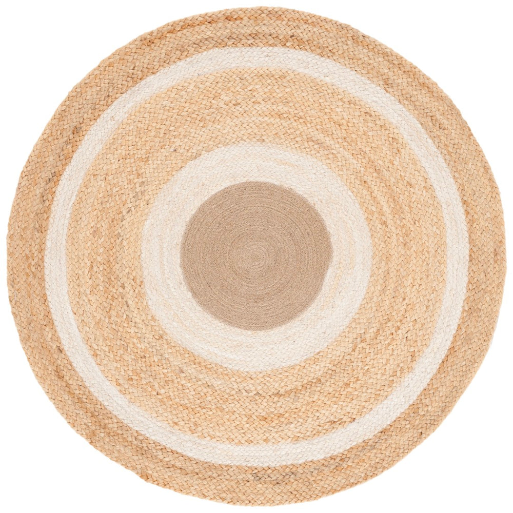 Safavieh Natural Fiber Round Area Rug - Handcrafted Jute Beauty, Durable & Timeless Style For Every Home Natural ,Ivory Jute Nfb531a-4r