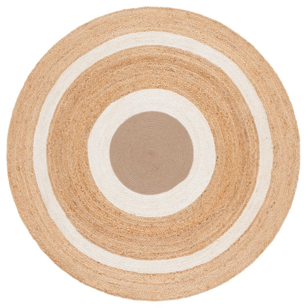 Safavieh Natural Fiber Round Area Rug - Handcrafted Jute Beauty, Durable & Timeless Style For Every Home Natural ,Ivory Jute Nfb531a-4r
