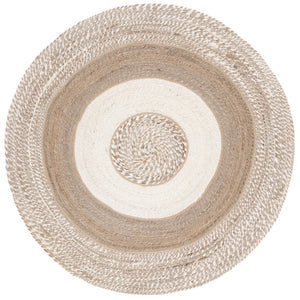 Safavieh Natural Fiber Area Rug - Handwoven 3' Round Jute Rug For Stylish Home Decor And Lasting Durability Natural ,Ivory Jute Nfb532a-3r