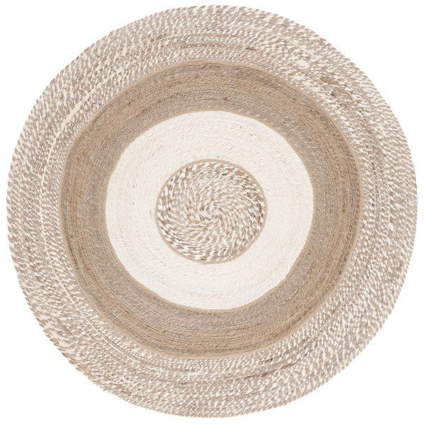 Safavieh Natural Fiber Area Rug - Handwoven 3' Round Jute Rug For Stylish Home Decor And Lasting Durability Natural ,Ivory Jute Nfb532a-3r