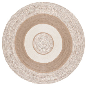 Safavieh Natural Fiber Area Rug - Handwoven 3' Round Jute Rug For Stylish Home Decor And Lasting Durability Natural ,Ivory Jute Nfb532a-5r