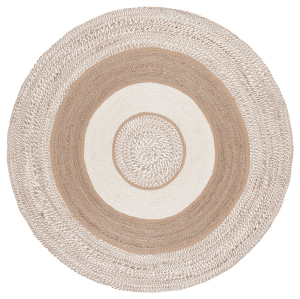 Safavieh Natural Fiber Area Rug - Handwoven 3' Round Jute Rug For Stylish Home Decor And Lasting Durability Natural ,Ivory Jute Nfb532a-5r