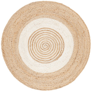 Safavieh Natural Handwoven Round Area Rug - Elegant Sisal And Jute Blend For Timeless Home Décor Style Natural ,Ivory Jute Nfb533a-3r