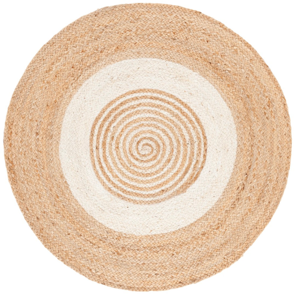 Safavieh Natural Fiber Handwoven Jute Rug - Elegant Durable Design, Perfect For High-traffic Areas Indoors Natural ,Ivory Jute Nfb533a-6r
