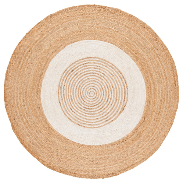 Safavieh Natural Fiber Handwoven Jute Rug - Elegant Durable Design, Perfect For High-traffic Areas Indoors Natural ,Ivory Jute Nfb533a-6r