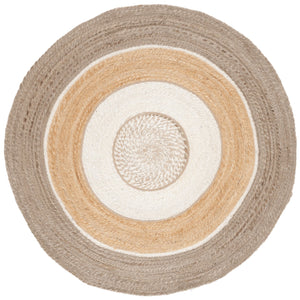 Safavieh Natural Handwoven Jute Round Area Rug - Timeless Elegance For Any Room, Durable And Stylish Décor Natural ,Grey Jute Nfb535f-3r