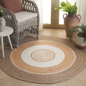 Safavieh Natural Fiber Area Rug - Handwoven Jute Masterpiece For Elegant Home Décor And Timeless Style Natural ,Grey Jute Nfb535f-4r